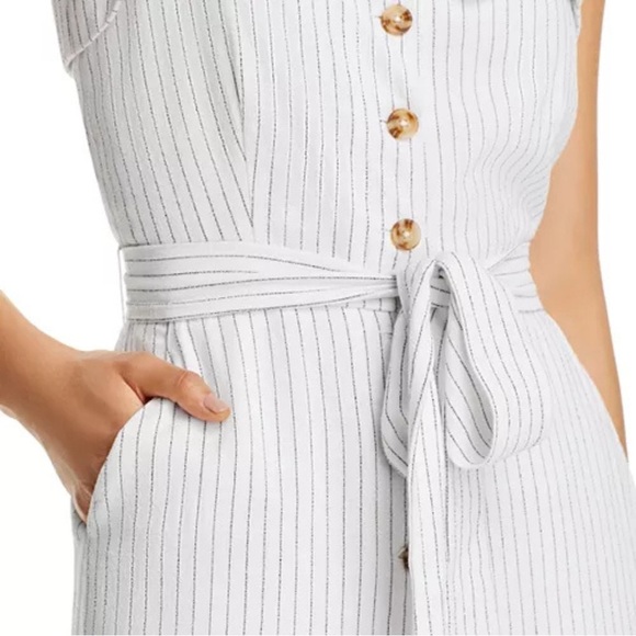 English Factory Striped Belted Jumpsuit – Size S MSRP $120 - Picture 7 of 7